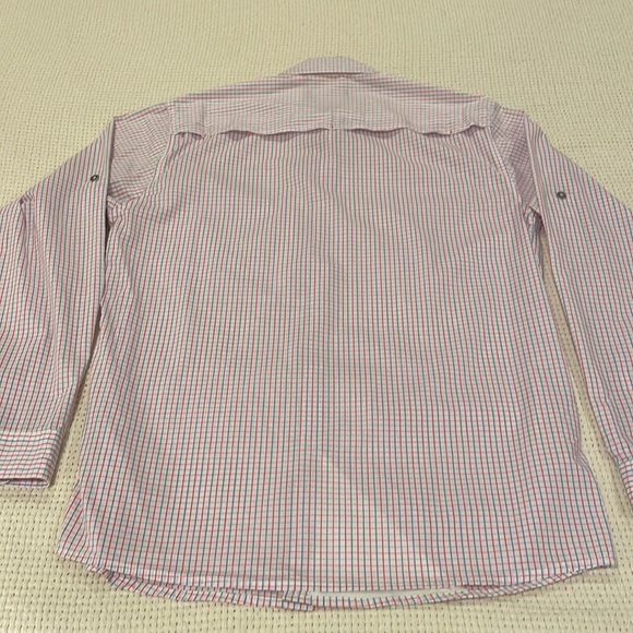 Orvis SS Tech LS Shirt White/Blue/Pink Medium - Picture 3 of 15